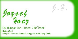 jozsef hocz business card